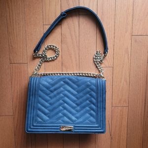 BCBG Quilted Shoulder Bag (Blue)